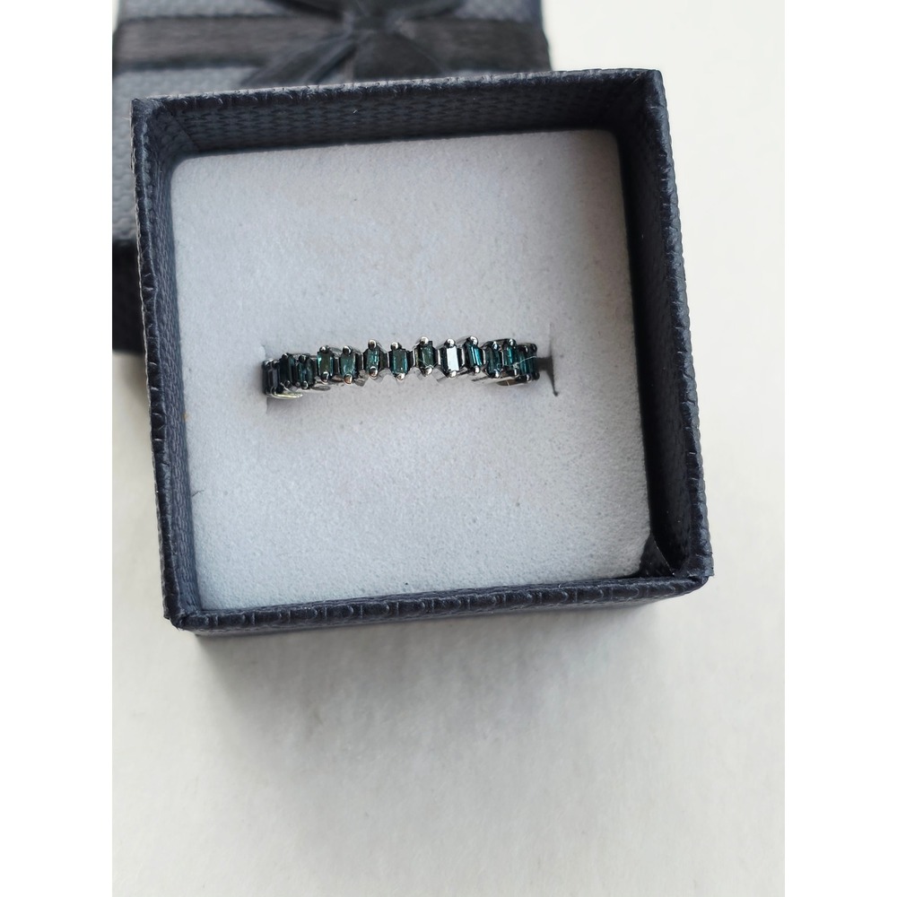 Emerald-Tone Baguette Eternity Ring - Women's Jewelry